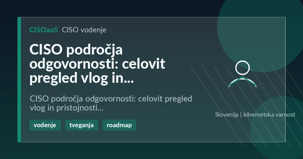 CISO področja odgovornosti: celovit pregled vlog in pristojnosti - CISO področja odgovornosti: celovit pregled vlog in pristojnosti | CISOaaS