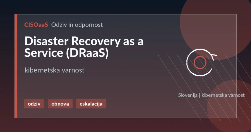 Disaster Recovery as a Service (DRaaS) - kibernetska varnost | CISOaaS