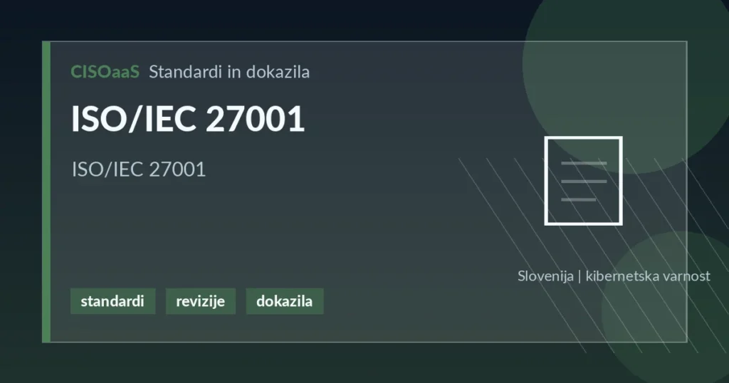 ISO/IEC 27001 - ISO/IEC 27001 | CISOaaS