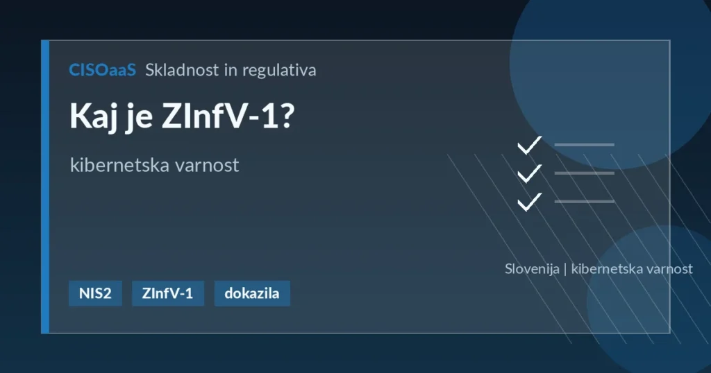 Kaj je ZInfV-1? - kibernetska varnost | CISOaaS