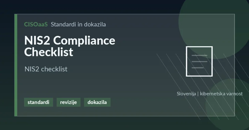 NIS2 Compliance Checklist - NIS2 checklist | CISOaaS