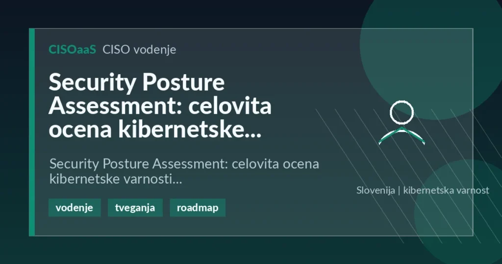 Security Posture Assessment: celovita ocena kibernetske varnosti - Security Posture Assessment: celovita ocena kibernetske varnosti | CISOaaS