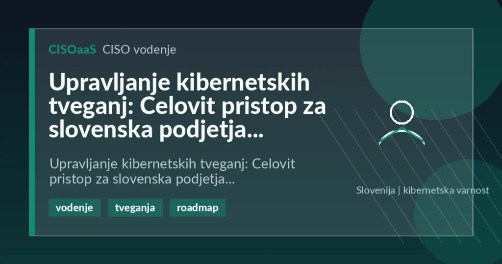 Upravljanje kibernetskih tveganj: Celovit pristop za slovenska podjetja - Upravljanje kibernetskih tveganj: Celovit pristop za slovenska podjetja | CISOaaS