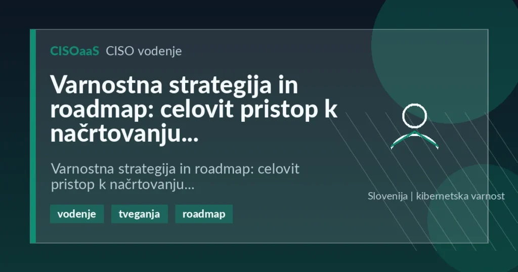 Varnostna strategija in roadmap: celovit pristop k načrtovanju - Varnostna strategija in roadmap: celovit pristop k načrtovanju | CISOaaS